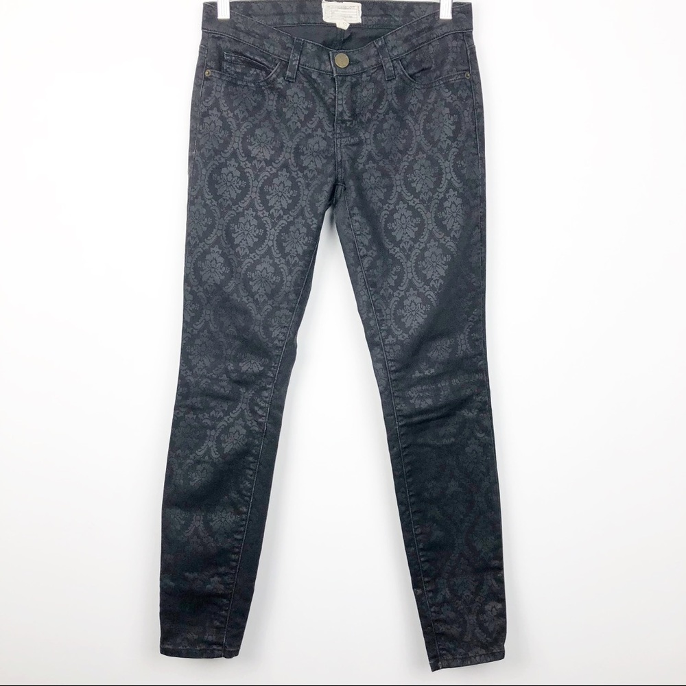 Current/Elliott Coated Ankle Skinny Print Jeans - Picture 2 of 8
